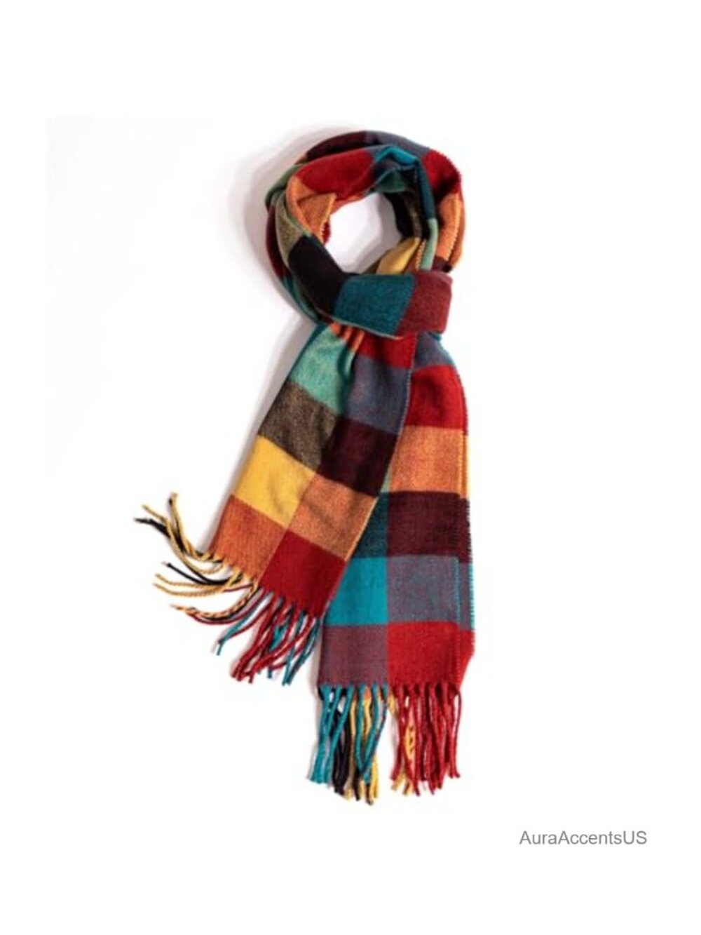 Women Men Winter Plaid Scarf Wrap Cashmere Feel Soft Acrylic Travel